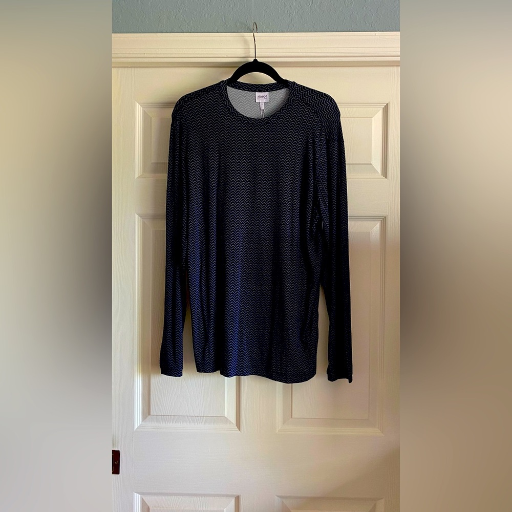 mens Armani XL Long sleeve tee shirt NWT